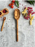 Oval Spaghetti Spoon of Olivewood - 12”