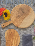 Round Cheese Board of Olivewood