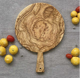 Round Cutting Board of Olivewood