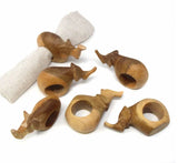Napkin Rings of Mahogany - Set of 4