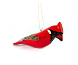O4O Painted Wood Bird Ornament