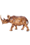 Rhino Carving of Burnt Jacaranda