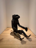 Baboon of Recycled Metal by Tichoana Chinyanga