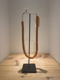 Amber Bead Disc Necklace