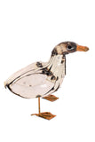 Fluffy Duckling of Upcycled Metal w/ Orange Accents