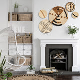 Banana Leaf Modern Woven Wall Art Plate - 27”