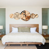 Banana Leaf Modern Woven Wall Art Plate - 27”