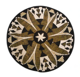 Kazi Black Fleur Woven Wall Plate - XL