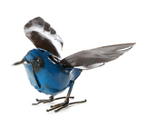 Fluttering Bird of Recycled Metal