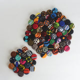 Kitenge Cloth Bottle Cap Trivet