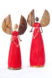 Angel Heart of Sisal & Banana Leaf-Red
