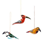 O4O Painted Wood Bird Ornament